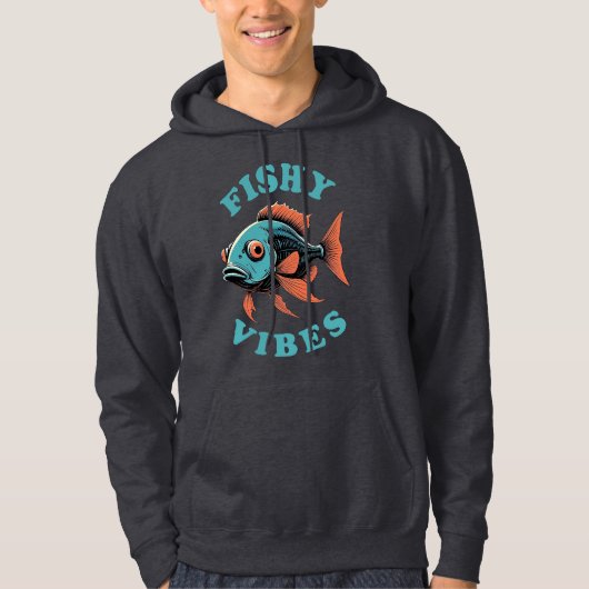 Fishy Vibes - Grappige vis Hoodie (Voorkant)