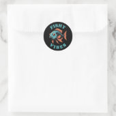 Fishy Vibes - Grappige vis Ronde Sticker (Tas)