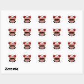 Fiske Family Crest Ronde Sticker (Vel)
