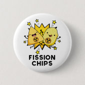 Fission Chips Grappige Natuurkunde Voedsel Pun Ronde Button 5,7 Cm (Voorkant)