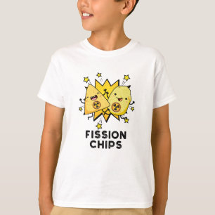 Fission Chips Grappige Natuurkunde Voedsel Pun T-shirt