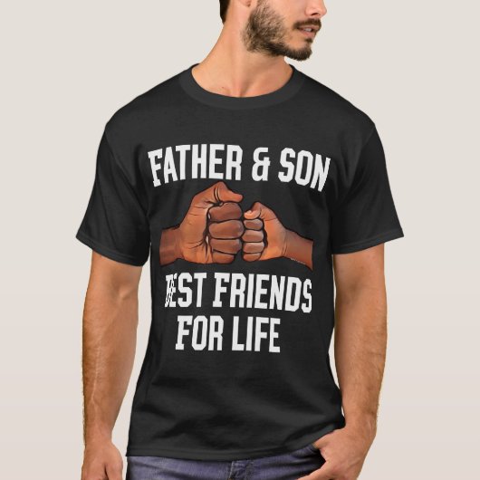 Fist Bump Black Mannen African American Fathers Da T-shirt (Voorkant)