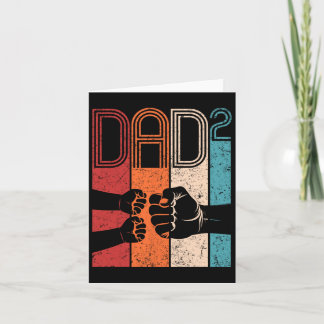 Fist Bump Dad kwadraat retro vader van twee Kinder Kaart