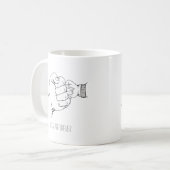 Fist Bump Eerste Vaderdag Papa Verjaardagscadeau Koffiemok (Voorkant links)