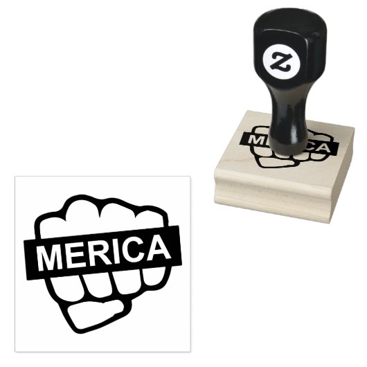 Fist Bump voor Amerika Rubberstempel (Gestempeld)