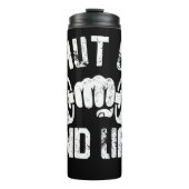 Fist en Dumbbell houden hun mond Thermosbeker (Voorkant)