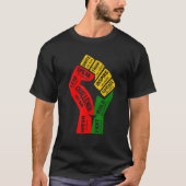 Fist Hand Inspiring Black Leaders Power Black Hist T-shirt (Voorkant)