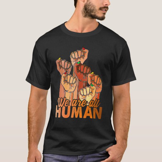 Fist Hands Black History Month Equality African Am T-shirt (Voorkant)