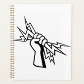 Fist Holding Lightning Bolt Bold Power Planner (Voorkant)