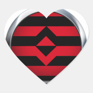 FIST PRIDE MEDAILLON HART STICKER