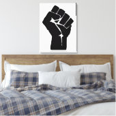 Fist, Rebel, Riot, Resistance, Communist Style Canvas Afdruk (Insitu (Slaapkamer))