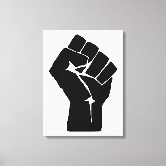 Fist, Rebel, Riot, Resistance, Communist Style Canvas Afdruk (Voorkant)