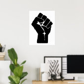 Fist, Rebel, Riot, Resistance, Communist Style Poster (Thuiskantoor)
