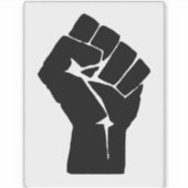 Fist, Rebel, Riot, Resistance, Communist Style Sticker (Voorkant)