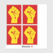 Fist, Rebel, Riot, Resistance, Communist Style Sticker (Vel)