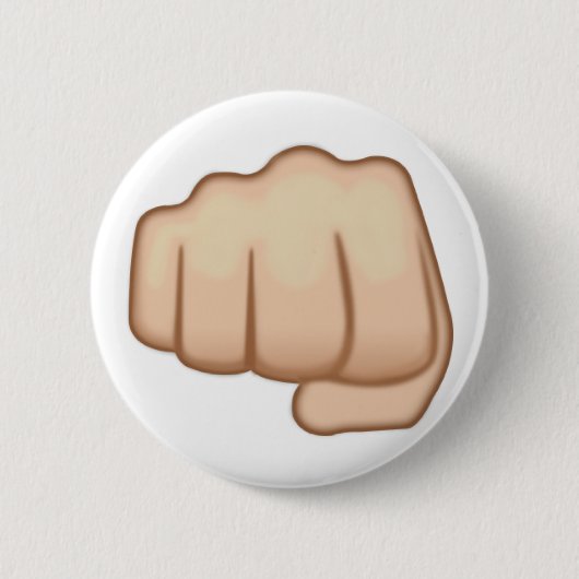 Fisted Hand Sign Emoji Ronde Button 5,7 Cm (Voorkant)