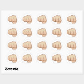 Fisted Hand Sign Emoji Ronde Sticker (Vel)