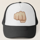 Fisted Hand Sign Emoji Trucker Pet (Voorkant)