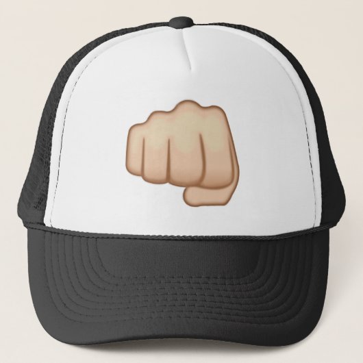 Fisted Hand Sign Emoji Trucker Pet (Voorkant)