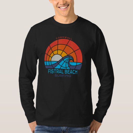 Fistral Beach  Cornwall  Surfing Beach T-shirt (Voorkant)