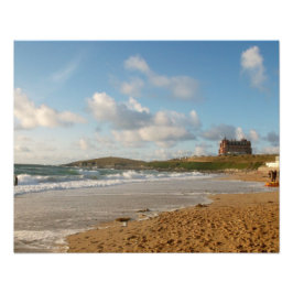 Fistral Beach Newquay Cornwall England Foto Afdruk