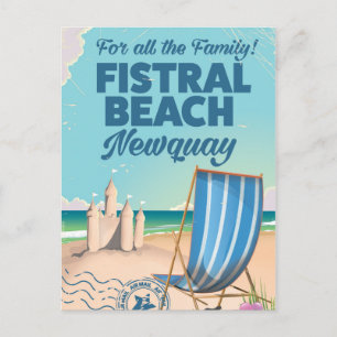 Fistral Beach Newquay Vintage-poster Briefkaart