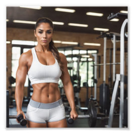 Fit Athletic Toned Gym Babe Foto Afdruk