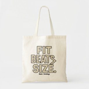 Fit Beats Maat Motiverende Fitness, Gym Levensstij Tote Bag