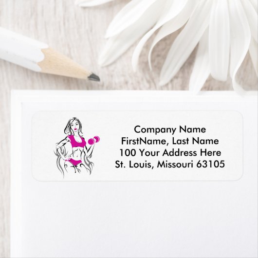 Fit Chick w Lipstick- Roze Etiket (Insitu)