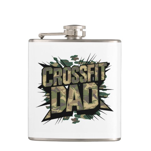 Fit Father Explosive Camouflage CrossFit Flask Heupfles (Voorkant)