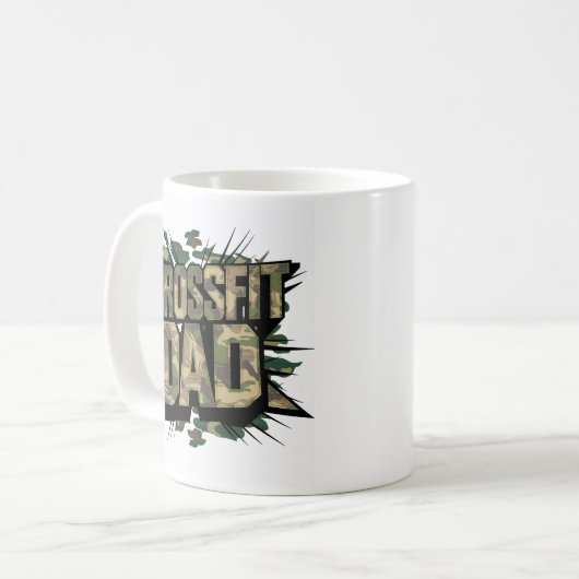 Fit Father Explosive Dark Camouflage Crossfit Mok (Voorkant links)