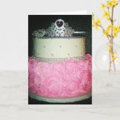 "Fit for a Princess" Verjaardag Kaart (Gele Bloem)