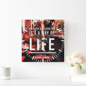 Fit is geen bestemming. Het is een manier van leve Vierkante Klok (Huis)