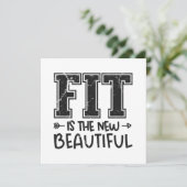 Fit is het nieuwe mooie kaart (Staand voorkant)