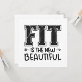 Fit is het nieuwe mooie kaart (Voorkant / Achterkant in situ)