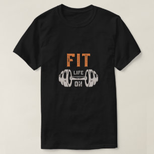 Fit Life On Barbell Fitness T-shirt