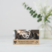 Fit Man Logo | druiloor | geschiktheid Visitekaartje (Staand voorkant)