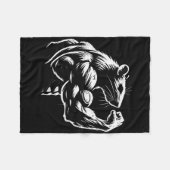 Fit Rat Gewichtstraining Deadlift Gym Gewichtheffe Fleece Deken (Voorkant (Horizontaal))