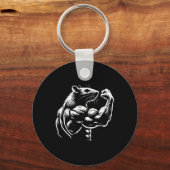 Fit Rat Gewichtstraining Deadlift Gym Gewichtheffe Sleutelhanger (Voorkant)