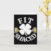 Fit Shaced Funny St Patricks Day Shamrock Beer Gif Kaart (Gele Bloem)