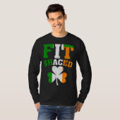 Fit Shaced Irish  St Patricks Day Shamrock drinkin T-shirt (Voorkant volledig)