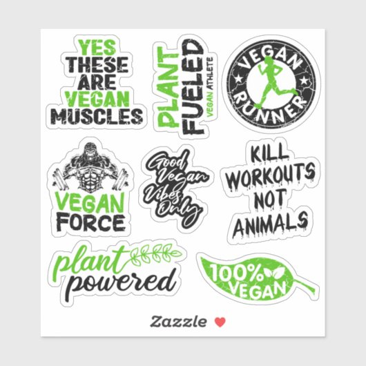 Fit Vegan Levensstijl Sticker (Vel)