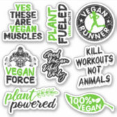 Fit Vegan Levensstijl Sticker (Voorkant)