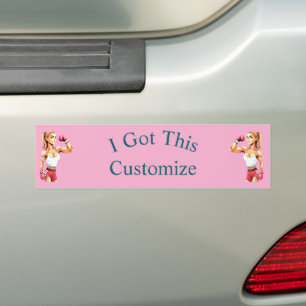 Fit vrouwelijke bokser Thunder_Cove Bumpersticker