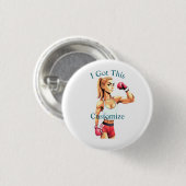 Fit vrouwelijke bokser Thunder_Cove Ronde Button 3,2 Cm (Voorkant /achterkant)