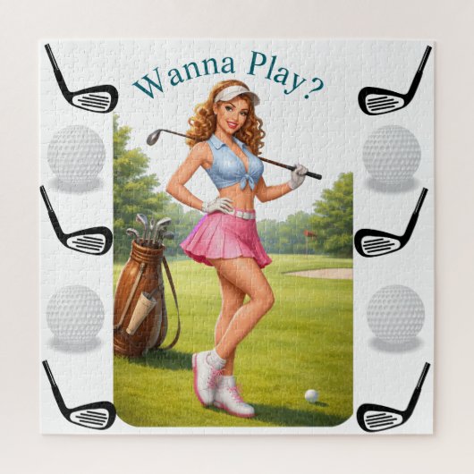 Fit vrouwelijke golfer Thunder_Cove Legpuzzel (Verticaal)