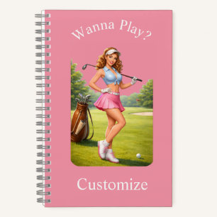 Fit vrouwelijke golfer Thunder_Cove Notitieboek