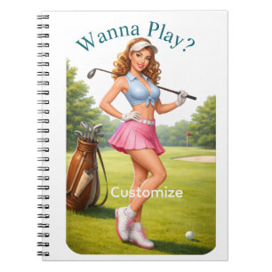 Fit vrouwelijke golfer Thunder_Cove Notitieboek