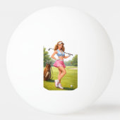 Fit vrouwelijke golfer Thunder_Cove Pingpongbal (Achterkant)