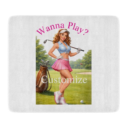 Fit vrouwelijke golfer Thunder_Cove Snijplank (Voorkant)